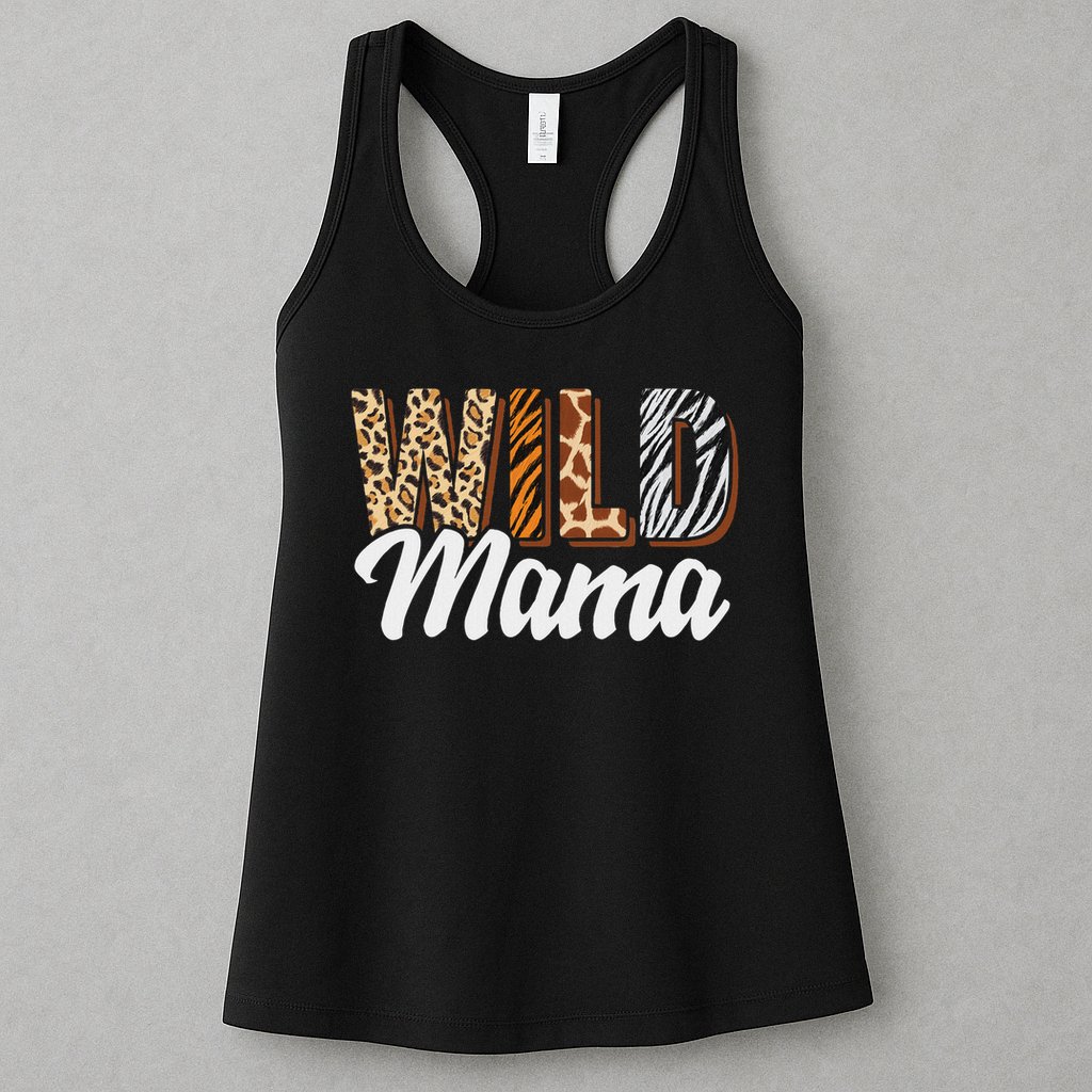 Wild Mama Zoo Born Two Be Wild B Day Safari Jungle Animal Womens Tank Top