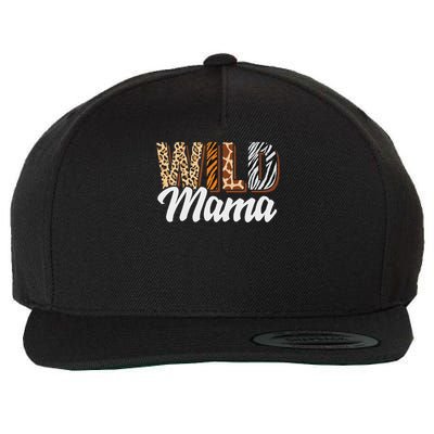 Wild Mama Zoo Born Two Be Wild B Day Safari Jungle Animal Wool Snapback Cap