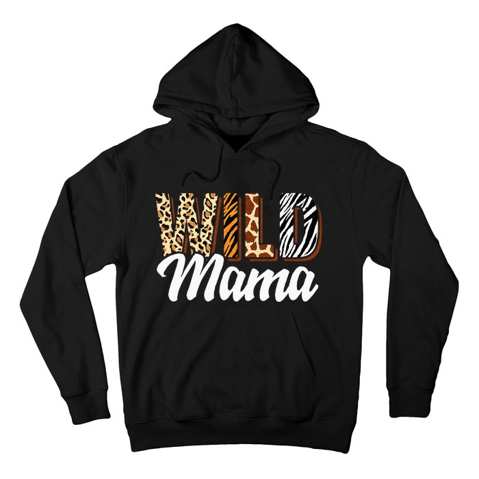 Wild Mama Zoo Born Two Be Wild Bday Safari Jungle Animal Hoodie