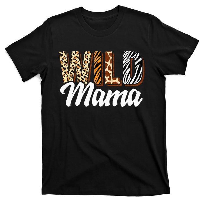 Wild Mama Zoo Born Two Be Wild Bday Safari Jungle Animal T-Shirt