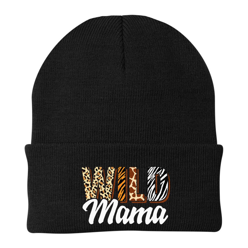 Wild Mama Zoo Born Two Be Wild Bday Safari Jungle Animal Beanie