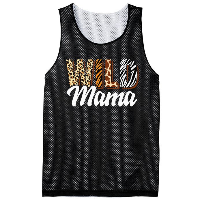 Wild Mama Zoo Born Two Be Wild Bday Safari Jungle Animal Mesh Reversible Basketball Jersey Tank