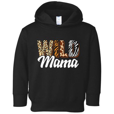 Wild Mama Zoo Born Two Be Wild Bday Safari Jungle Animal Toddler Hoodie