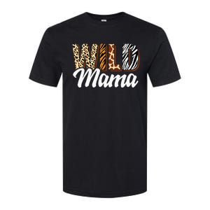 Wild Mama Zoo Born Two Be Wild Bday Safari Jungle Animal Softstyle CVC T-Shirt