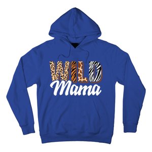 Wild Mama Zoo Born Two Be Wild Bcute Giftday Safari Jungle Animal Gift Hoodie