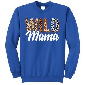 Wild Mama Zoo Born Two Be Wild Bcute Giftday Safari Jungle Animal Gift Sweatshirt