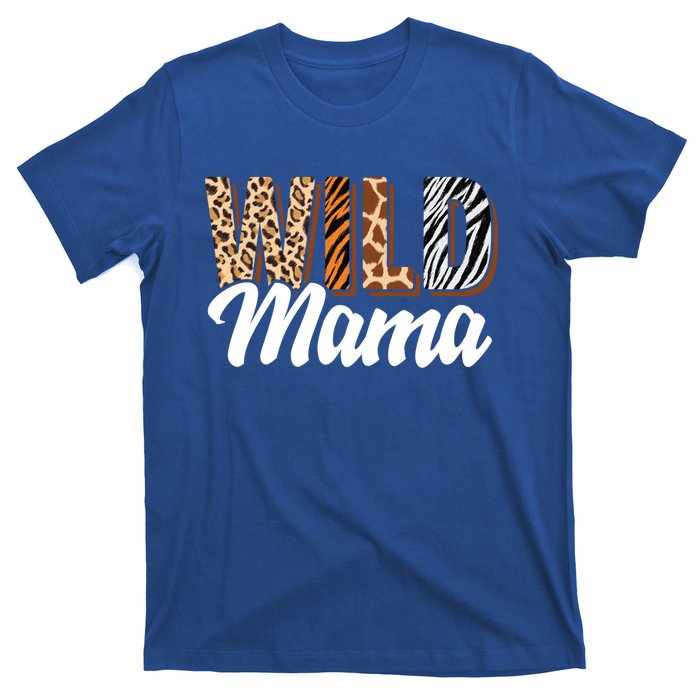 Wild Mama Zoo Born Two Be Wild Bcute Giftday Safari Jungle Animal Gift T-Shirt