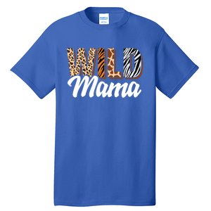 Wild Mama Zoo Born Two Be Wild Bcute Giftday Safari Jungle Animal Gift Tall T-Shirt