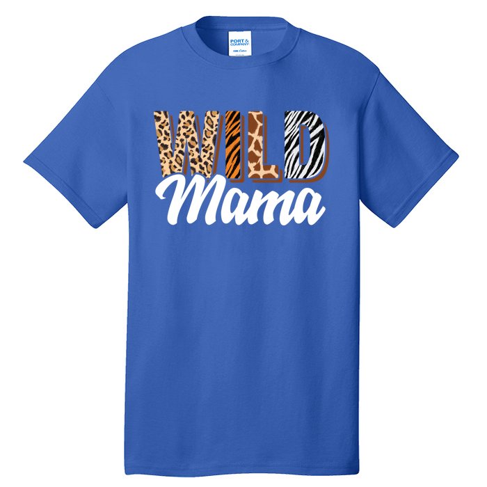 Wild Mama Zoo Born Two Be Wild Bcute Giftday Safari Jungle Animal Gift Tall T-Shirt