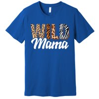 Wild Mama Zoo Born Two Be Wild Bcute Giftday Safari Jungle Animal Gift Premium T-Shirt