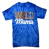 Wild Mama Zoo Born Two Be Wild Bcute Giftday Safari Jungle Animal Gift Tie-Dye T-Shirt