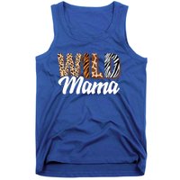 Wild Mama Zoo Born Two Be Wild Bcute Giftday Safari Jungle Animal Gift Tank Top