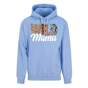 Wild Mama Zoo Born Two Be Wild Bcute Giftday Safari Jungle Animal Gift Unisex Surf Hoodie