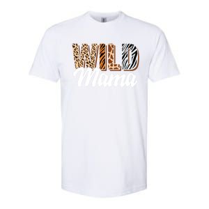 Wild Mama Zoo Born Two Be Wild Bcute Giftday Safari Jungle Animal Gift Softstyle CVC T-Shirt