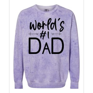 World's No 1 Dad Matching Family Gift Colorblast Crewneck Sweatshirt