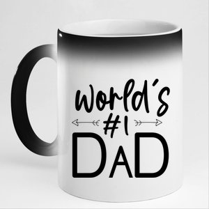 World's No 1 Dad Matching Family Gift 11oz Black Color Changing Mug