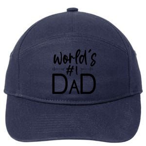 World's No 1 Dad Matching Family Gift 7-Panel Snapback Hat