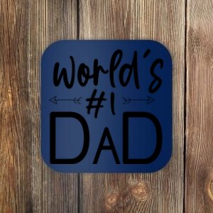 World's No 1 Dad Matching Family Gift Coaster