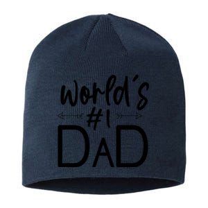 World's No 1 Dad Matching Family Gift Sustainable Beanie