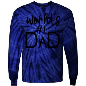 World's No 1 Dad Matching Family Gift Tie-Dye Long Sleeve Shirt