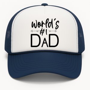 World's No 1 Dad Matching Family Gift Trucker Hat