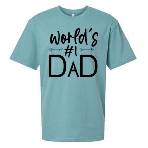 World's No 1 Dad Matching Family Gift Sueded Cloud Jersey T-Shirt