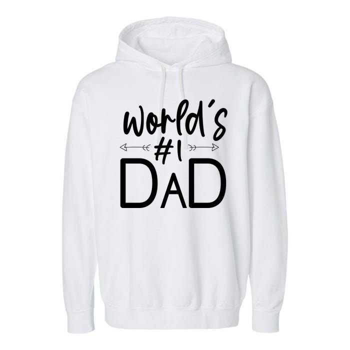 World's No 1 Dad Matching Family Gift Garment-Dyed Fleece Hoodie