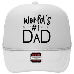 World's No 1 Dad Matching Family Gift High Crown Mesh Back Trucker Hat