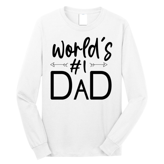 World's No 1 Dad Matching Family Gift Long Sleeve Shirt