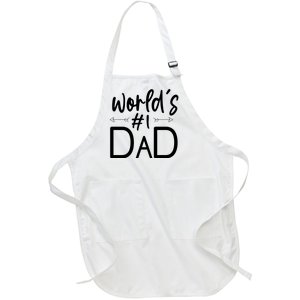 World's No 1 Dad Matching Family Gift Full-Length Apron With Pockets