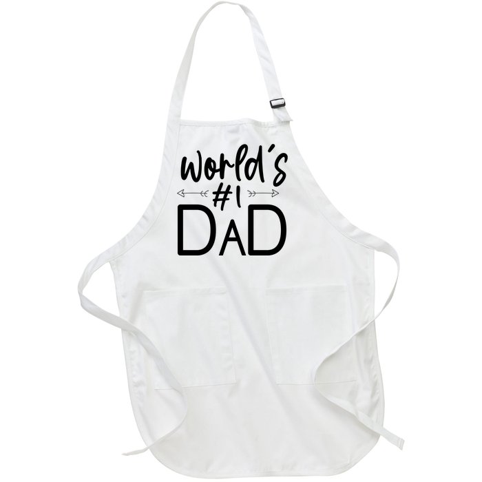 World's No 1 Dad Matching Family Gift Full-Length Apron With Pockets