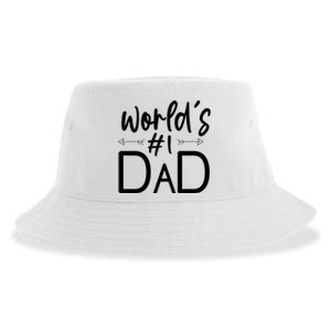 World's No 1 Dad Matching Family Gift Sustainable Bucket Hat