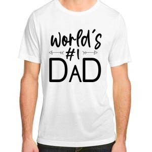 World's No 1 Dad Matching Family Gift Adult ChromaSoft Performance T-Shirt