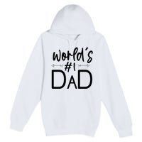 World's No 1 Dad Matching Family Gift Premium Pullover Hoodie