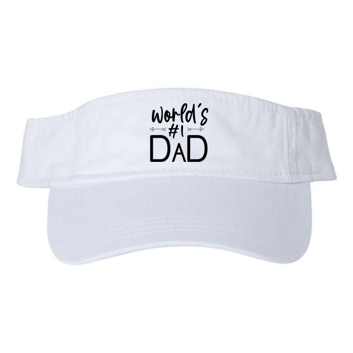 World's No 1 Dad Matching Family Gift Valucap Bio-Washed Visor