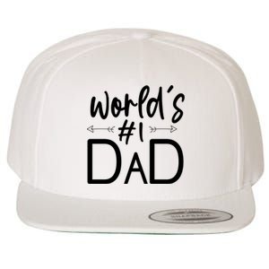 World's No 1 Dad Matching Family Gift Wool Snapback Cap