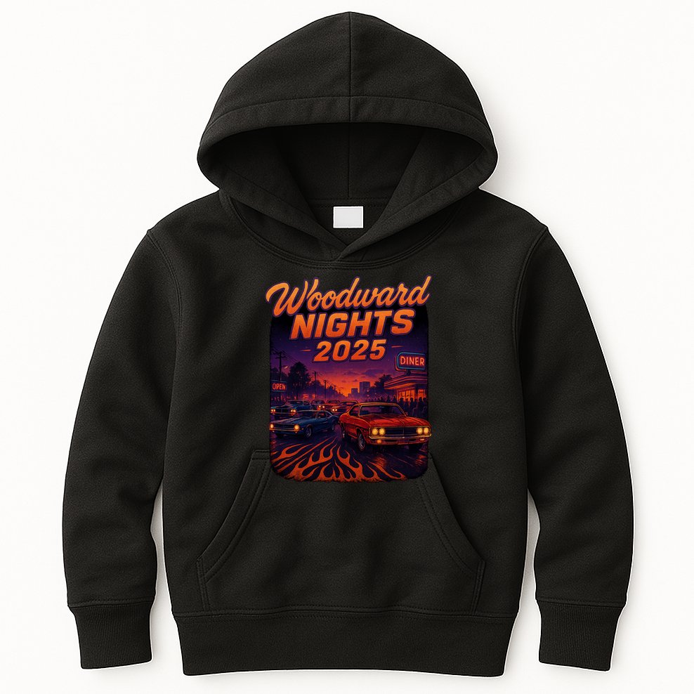 Woodward Nights 2025 Kids Hoodie