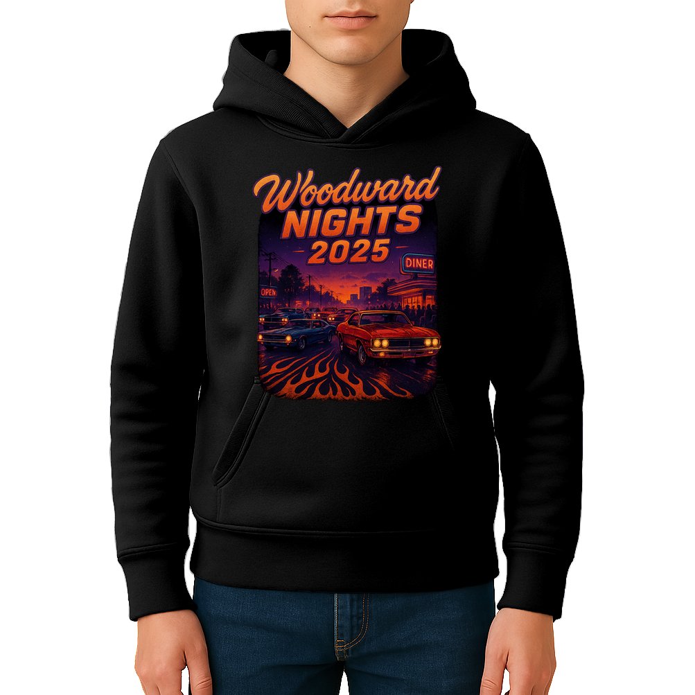 Woodward Nights 2025 Kids Hoodie