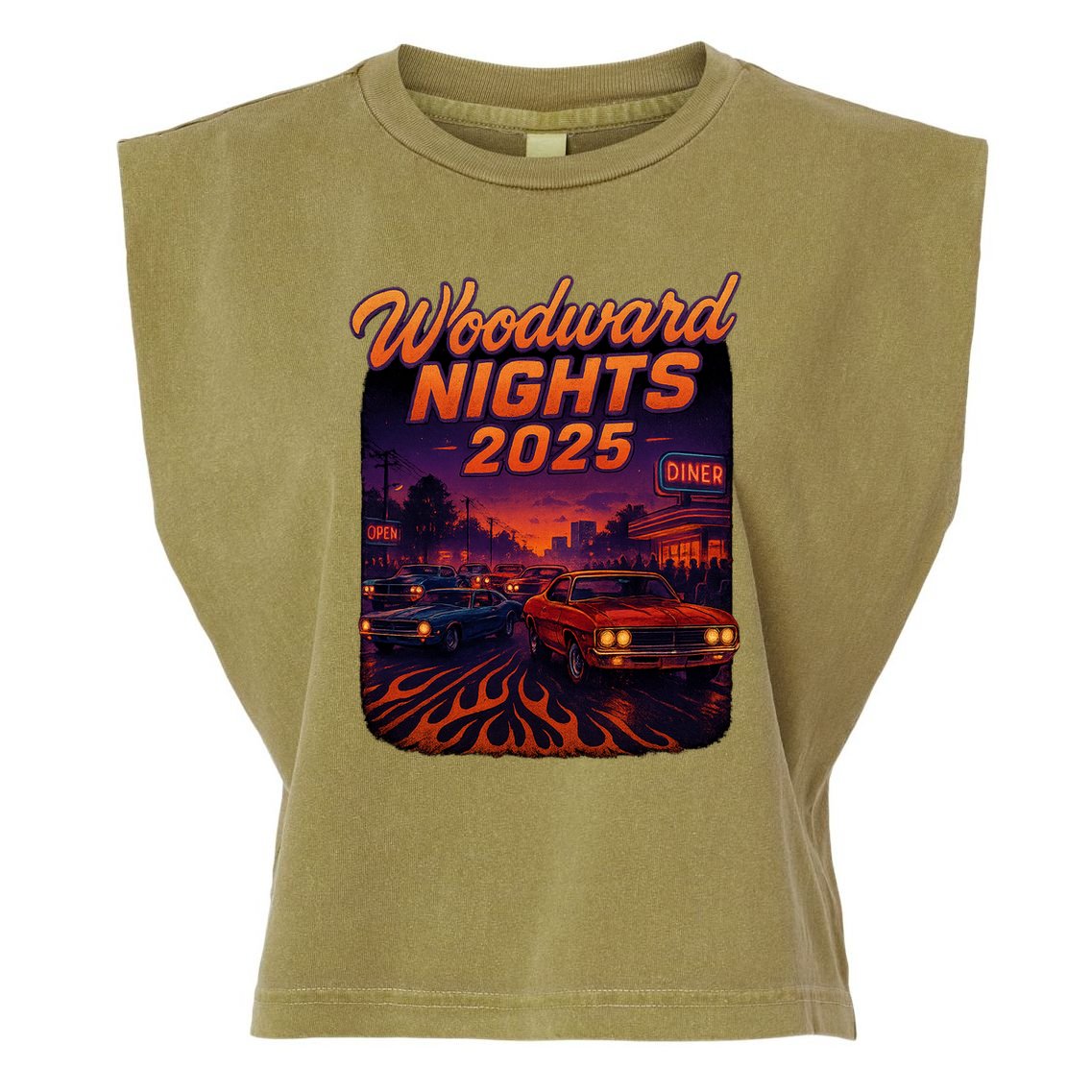 Woodward Nights 2025 Garment-Dyed Women's Muscle Tee