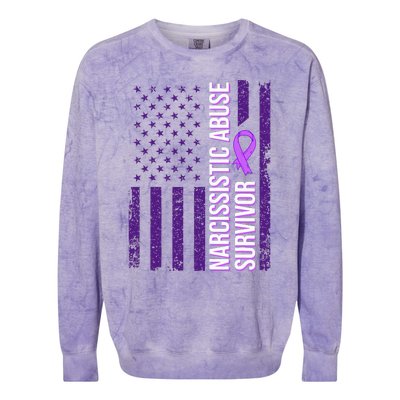 World Narcissistic Abuse Awareness Survivor Colorblast Crewneck Sweatshirt