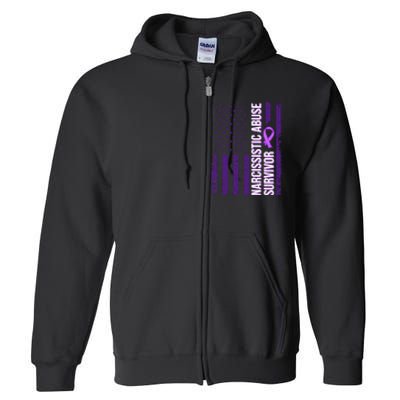 World Narcissistic Abuse Awareness Survivor Full Zip Hoodie