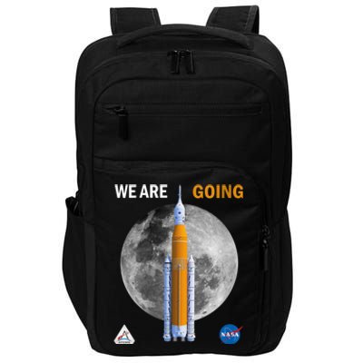 Womens NASA Artemis We Are Going Moon SLS Insignia Meatball Impact Tech Backpack