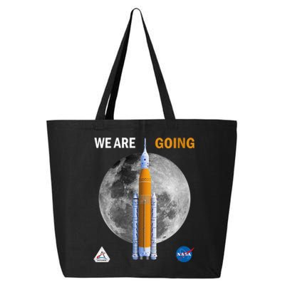 Womens NASA Artemis We Are Going Moon SLS Insignia Meatball 25L Jumbo Tote