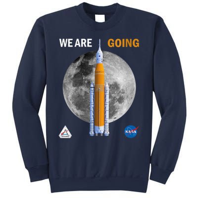 Womens NASA Artemis We Are Going Moon SLS Insignia Meatball Sweatshirt