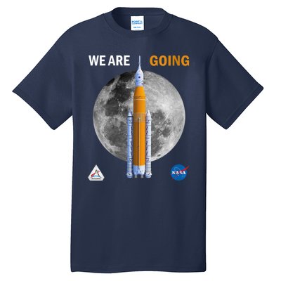 Womens NASA Artemis We Are Going Moon SLS Insignia Meatball Tall T-Shirt