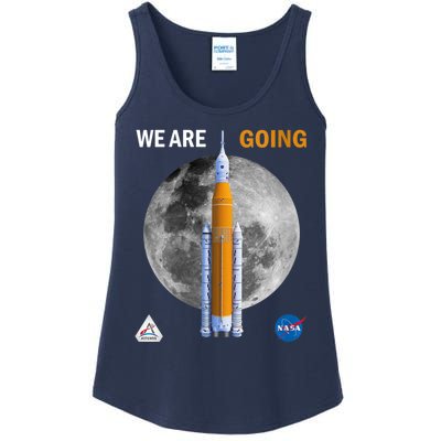 Womens NASA Artemis We Are Going Moon SLS Insignia Meatball Ladies Essential Tank