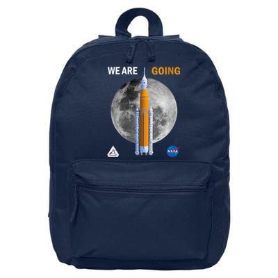 Womens NASA Artemis We Are Going Moon SLS Insignia Meatball 16 in Basic Backpack