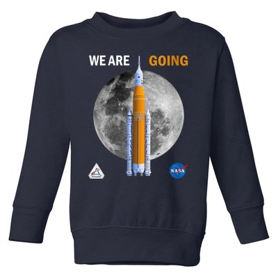 Womens NASA Artemis We Are Going Moon SLS Insignia Meatball Toddler Sweatshirt