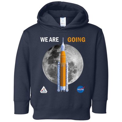 Womens NASA Artemis We Are Going Moon SLS Insignia Meatball Toddler Hoodie