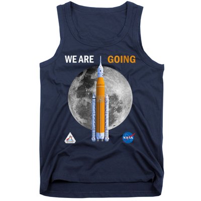 Womens NASA Artemis We Are Going Moon SLS Insignia Meatball Tank Top